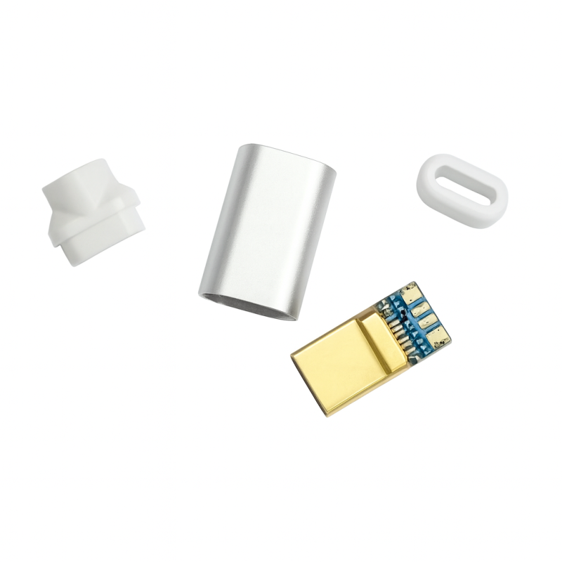 USB-CM2Y - Разъём USB кабельный, штекер тип C, 4 контакта покрытие позолота 24К