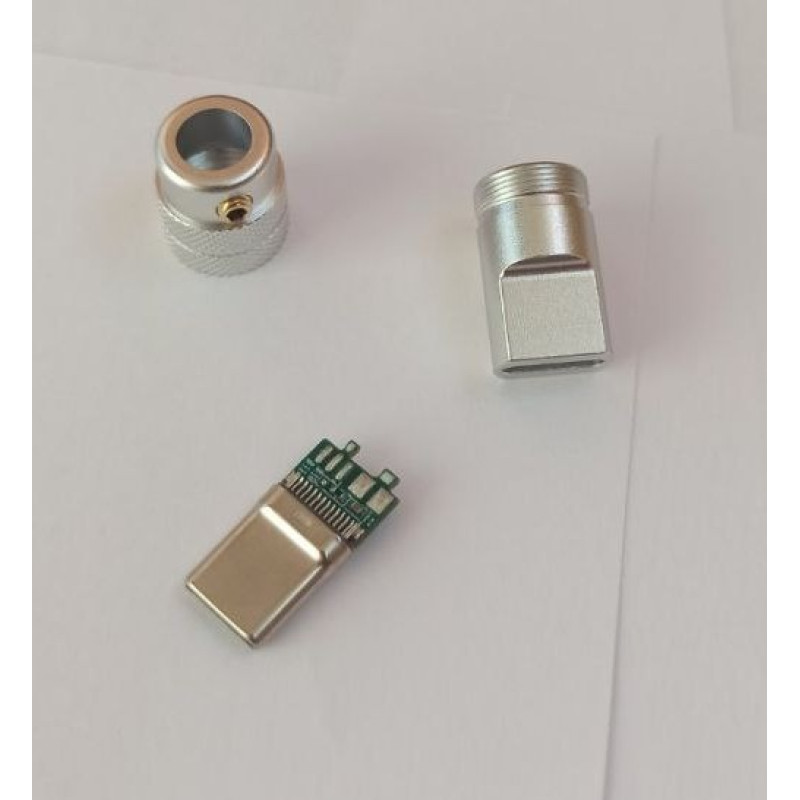 USB-CF3Y - Разъём USB кабельный, гнездо тип C, 8 контактов покрытие позолота 24К