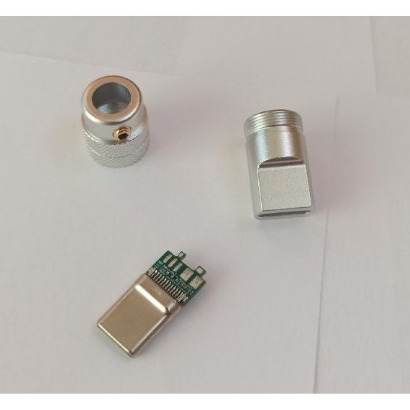 USB-CF3Y - Разъём USB кабельный, гнездо тип C, 8 контактов покрытие позолота 24К