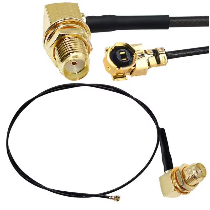 Антенный кабель 0.81мм IPX Cable U.FL-SMA угловое гнездо 15см, I-Taki (Южная Корея)