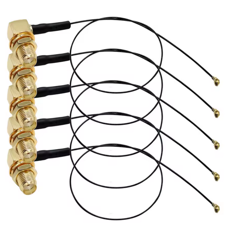 Антенный кабель 0.81мм IPX Cable U.FL-SMA угловое гнездо 15см, I-Taki (Южная Корея)