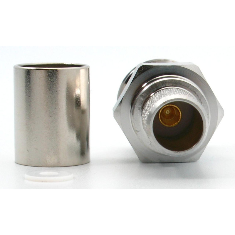 3.04.0273 - N(female) для RG8 LMR400 - Коннектор N(гнездо) для коаксиального кабеля RG8 LMR400