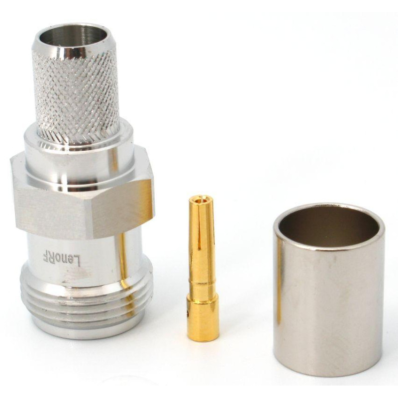 3.04.0273 - N(female) для RG8 LMR400 - Коннектор N(гнездо) для коаксиального кабеля RG8 LMR400