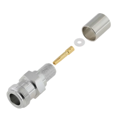 3.04.0273 - N(female) for RG8 LMR400 - Конектор N(гніздо) для коаксіального кабелю RG8 LMR400
