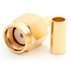 3.01.369 - RP-SMA (штекер) для RG316 - Коннектор RP-SMA (штекер) для коаксиального кабеля RG316, Leno RF (КНР)