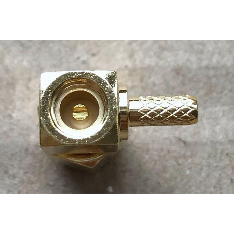 3.01.303 - SMA (male) угол для RG316 - Коннектор SMA (штекер) угловой для коаксиального кабеля RG316