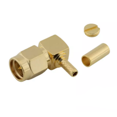 3.01.303 - SMA (male) angle for RG316 - Конектор SMA (штекер) кутовий для коаксіального кабелю RG316