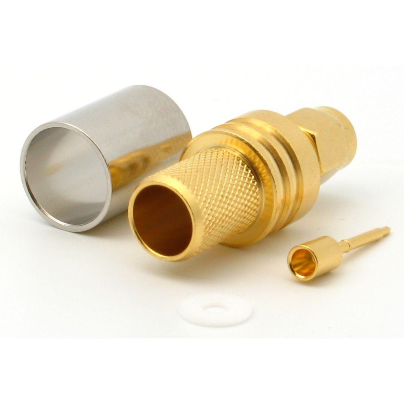 3.01.332 - SMA (male) for RG8, LMR400 - Конектор SMA(штекер) для коаксіального кабелю RG8, LMR400, Leno RF (КНР)