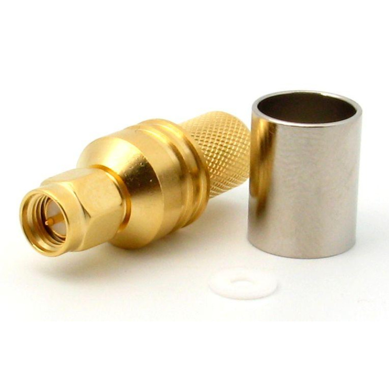 3.01.332 - SMA (male) for RG8, LMR400 - Конектор SMA(штекер) для коаксіального кабелю RG8, LMR400, Leno RF (КНР)