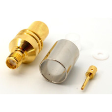 3.01.333 - SMA (гнездо) для RG8, LMR400 - Коннектор SMA (гнездо) для коаксиального кабеля RG8, LMR400, Leno RF (КНР)