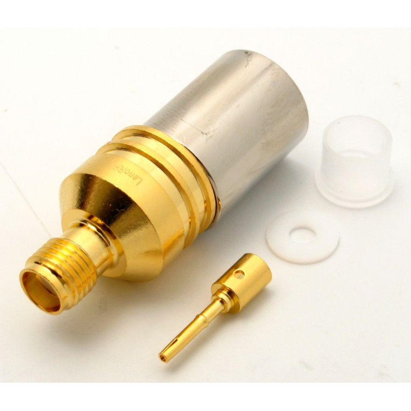 3.01.333 - SMA (гнездо) для RG8, LMR400 - Коннектор SMA (гнездо) для коаксиального кабеля RG8, LMR400, Leno RF (КНР)