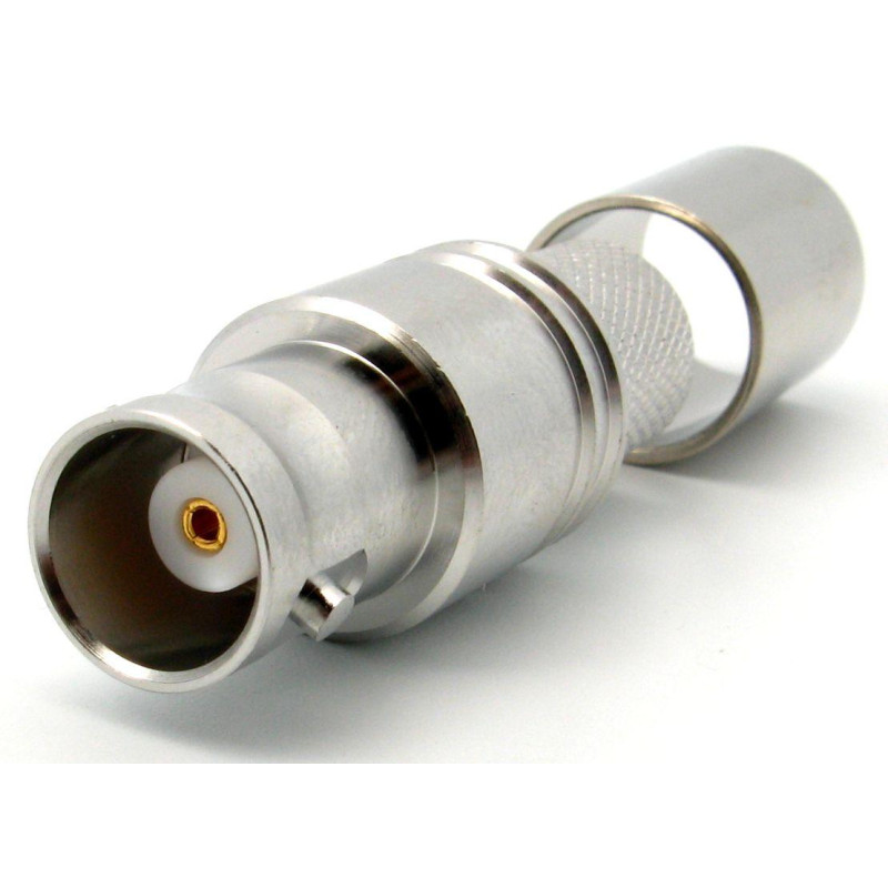 3.05.101 - BNC(female) for RG8, LMR400 - Конектор BNC (гніздо) для коаксіального кабелю RG8, LMR400, Leno RF (КНР)