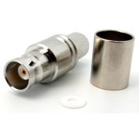 3.05.101 - BNC(female) for RG8, LMR400 - Конектор BNC (гніздо) для коаксіального кабелю RG8, LMR400, Leno RF (КНР)