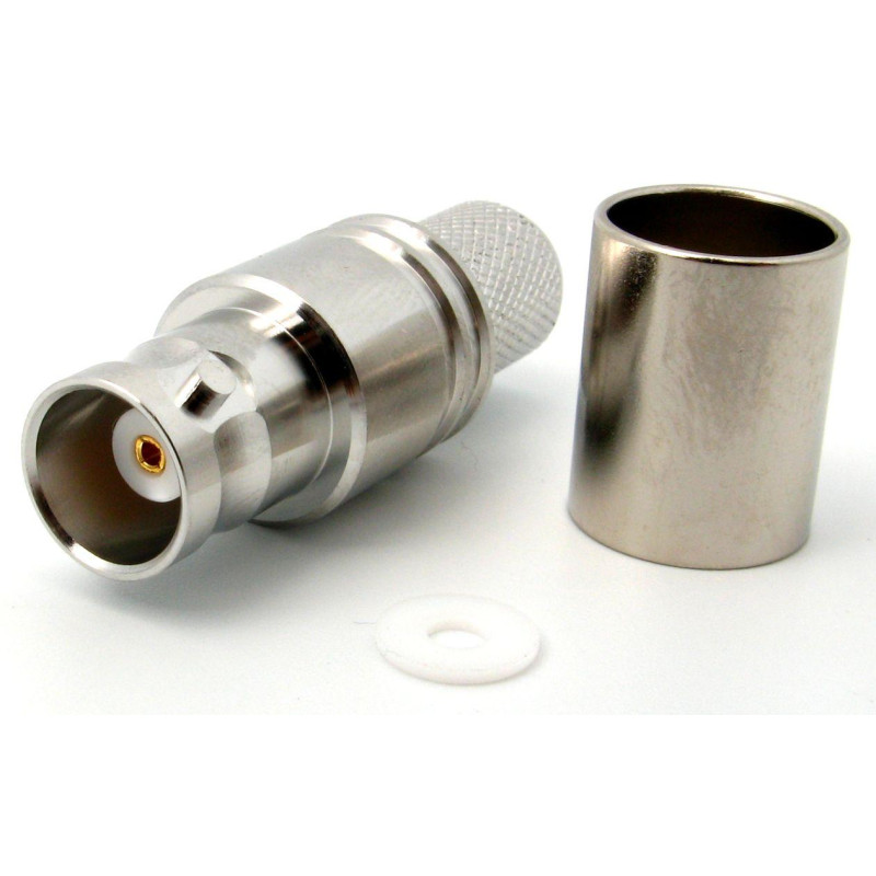 3.05.101 - BNC(female) for RG8, LMR400 - Конектор BNC (гніздо) для коаксіального кабелю RG8, LMR400, Leno RF (КНР)