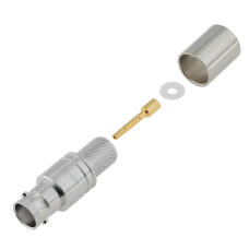 3.05.101 - BNC(female) for RG8, LMR400 - Конектор BNC (гніздо) для коаксіального кабелю RG8, LMR400, Leno RF (КНР)
