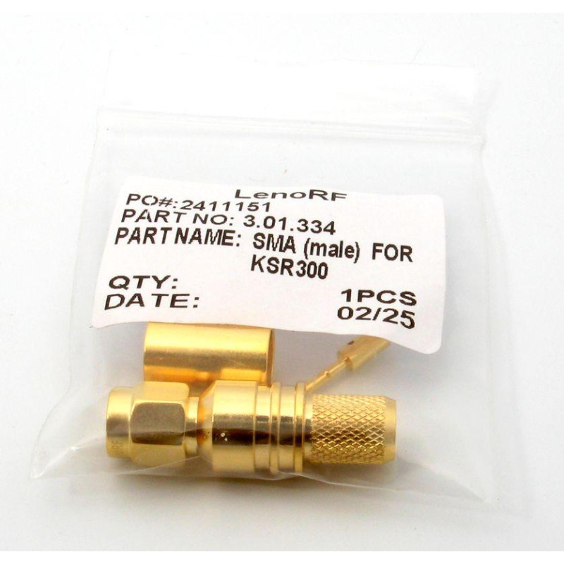 3.01.334 - SMA (штекер) для KSR300, 5D-FB - Коннектор SMA(штекер) для коаксиального кабеля KSR300, 5D-FB, Leno RF (КНР)