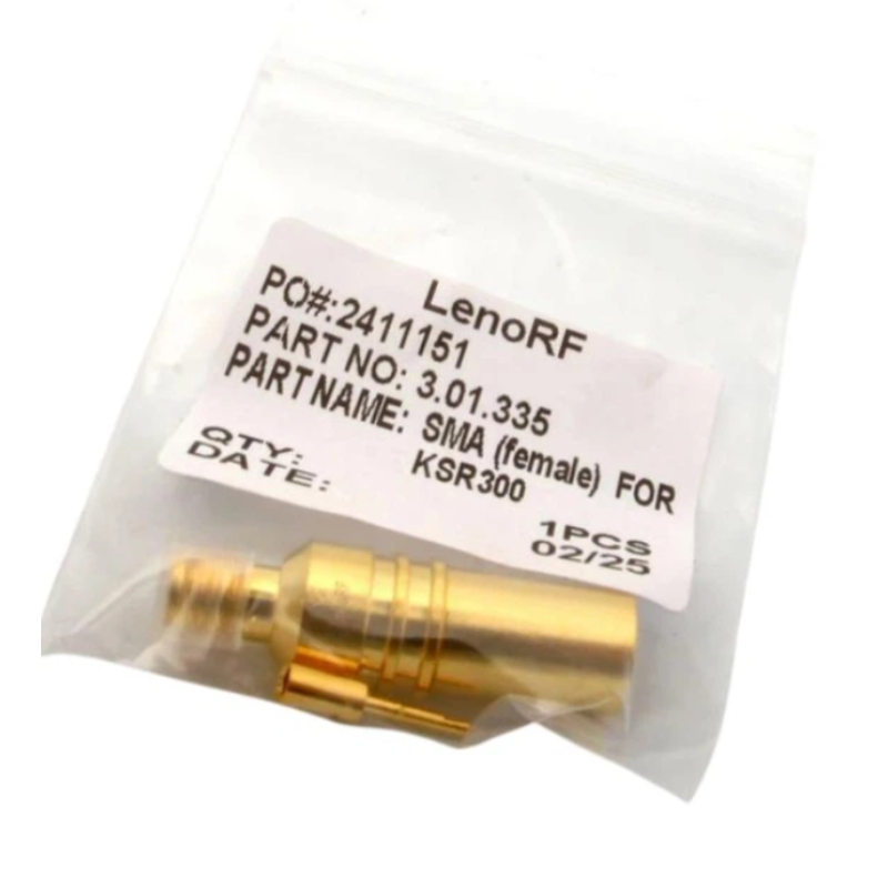 3.01.335 - SMA (гнездо) для KSR300, 5D-FB - Коннектор SMA (гнездо) для коаксиального кабеля KSR300, 5D-FB, Leno RF (КНР)