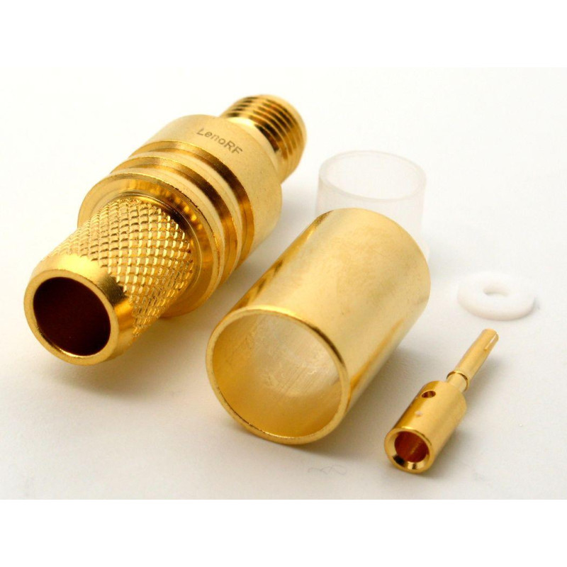 3.01.335 - SMA (гнездо) для KSR300, 5D-FB - Коннектор SMA (гнездо) для коаксиального кабеля KSR300, 5D-FB, Leno RF (КНР)