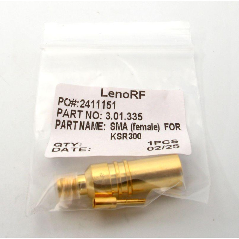 3.01.335 - SMA (гнездо) для KSR300, 5D-FB - Коннектор SMA (гнездо) для коаксиального кабеля KSR300, 5D-FB, Leno RF (КНР)