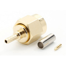 3.12.1002 - SMA (штекер) для RG178 - Коннектор SMA (штекер) для коаксиального кабеля RG178, Leno RF (КНР)