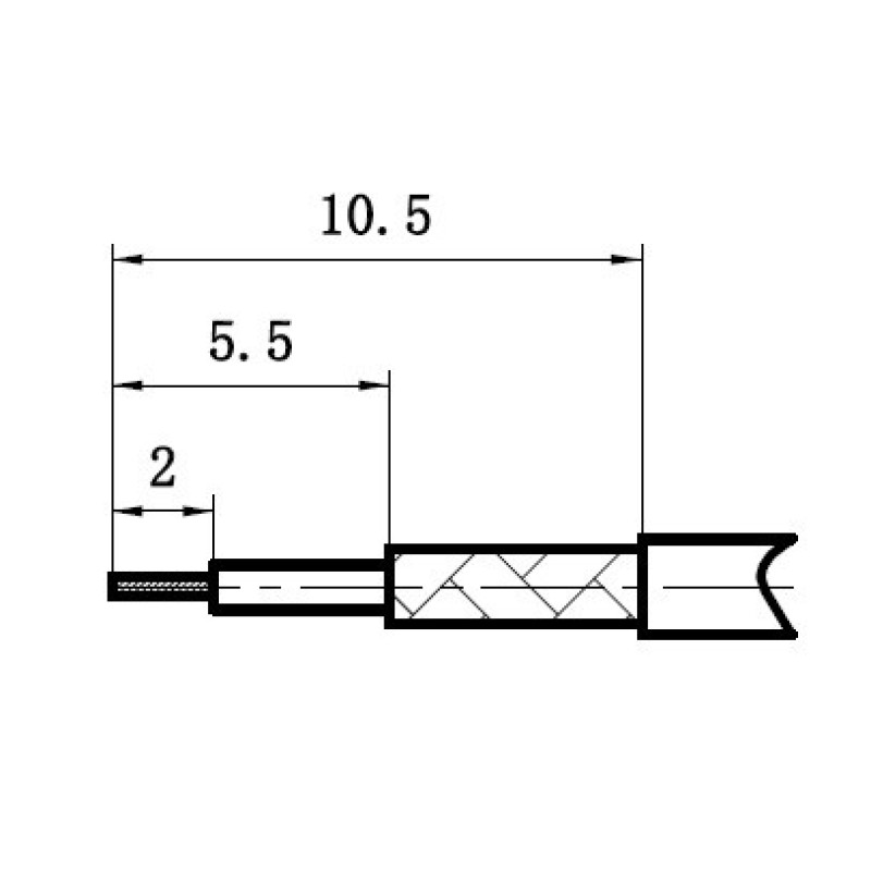 3.12.1002 - SMA (штекер) для RG178 - Коннектор SMA (штекер) для коаксиального кабеля RG178, Leno RF (КНР)