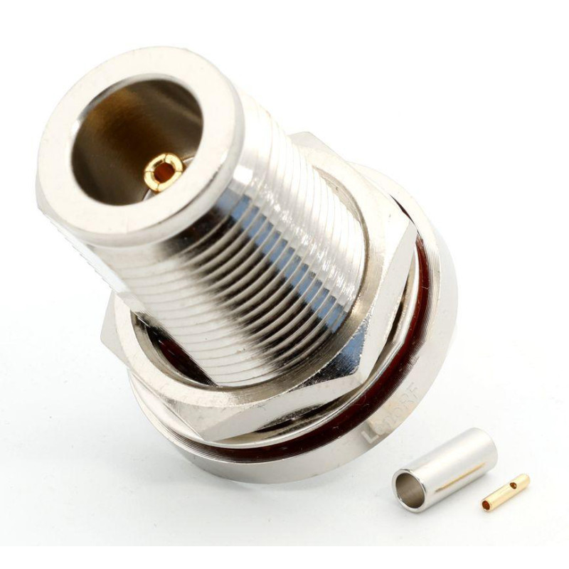 3.04.0279 - N(female) для RG178 - Коннектор N(гнездо) для коаксиального кабеля RG178