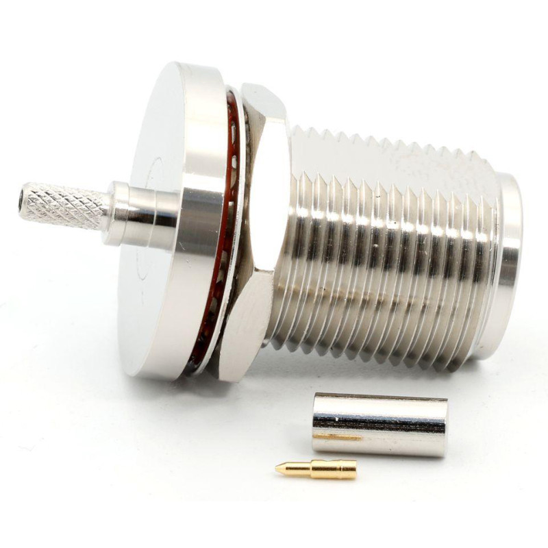 3.04.0278 - N(female) for RG316 - Конектор N (панельне гніздо) для коаксіального кабелю RG316