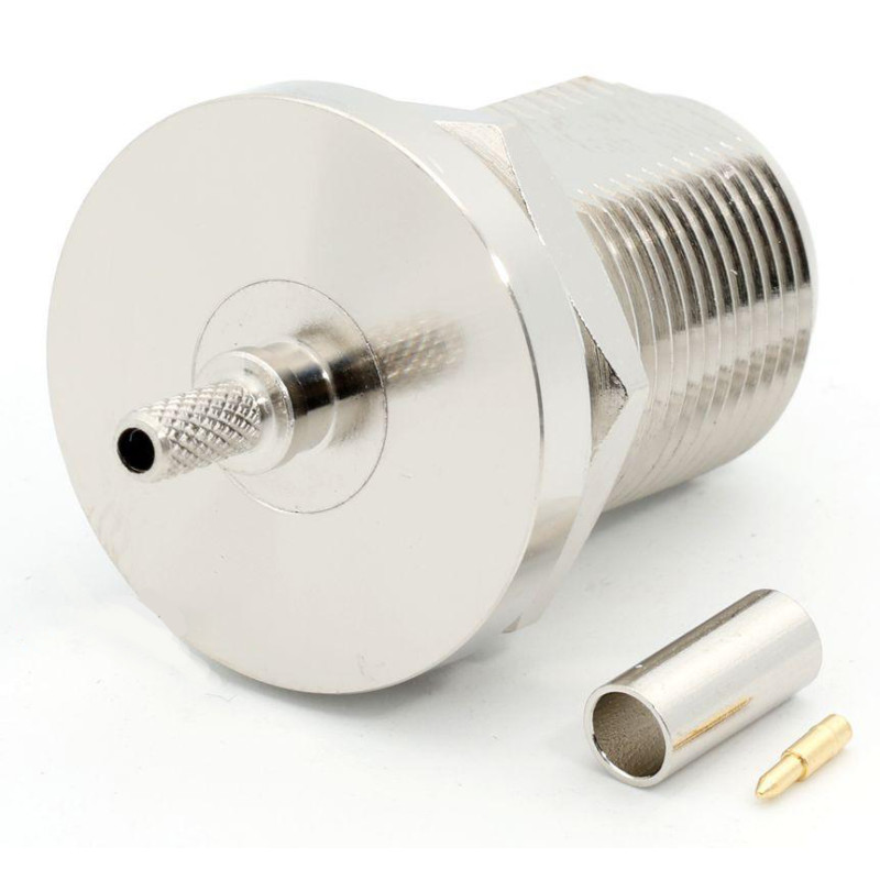 3.04.0278 - N(female) for RG316 - Конектор N (панельне гніздо) для коаксіального кабелю RG316