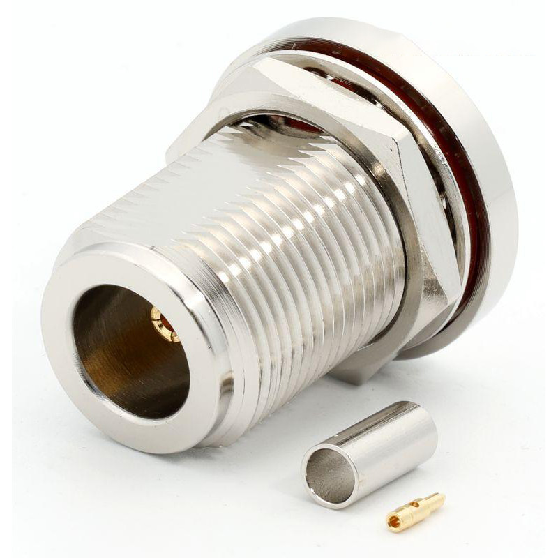 3.04.0278 - N(female) for RG316 - Конектор N (панельне гніздо) для коаксіального кабелю RG316