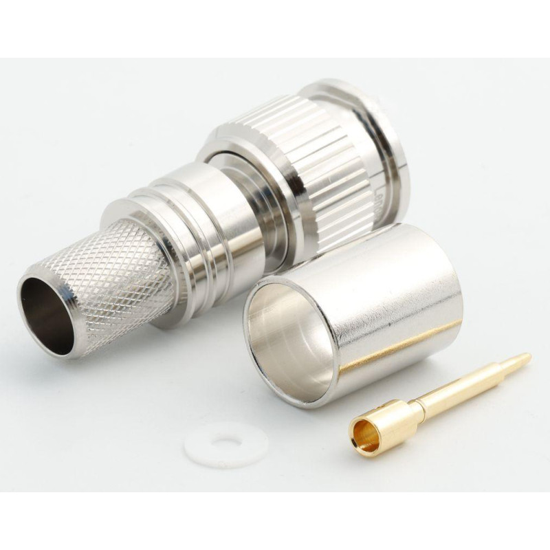 3.02.090 - TNC(male) for RG8, LMR400 - Конектор TNC(штекер) для коаксіального кабелю RG8, LMR400