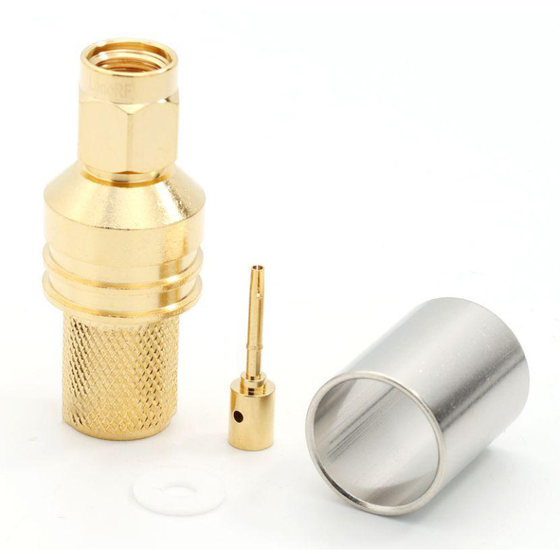 3.01.344 - RP-SMA(male) for RG8, LMR400 - Конектор RP-SMA (штекер) для коаксіального кабелю RG8, LMR400