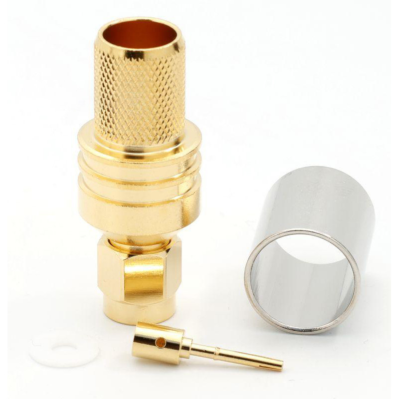 3.01.344 - RP-SMA(male) for RG8, LMR400 - Конектор RP-SMA (штекер) для коаксіального кабелю RG8, LMR400