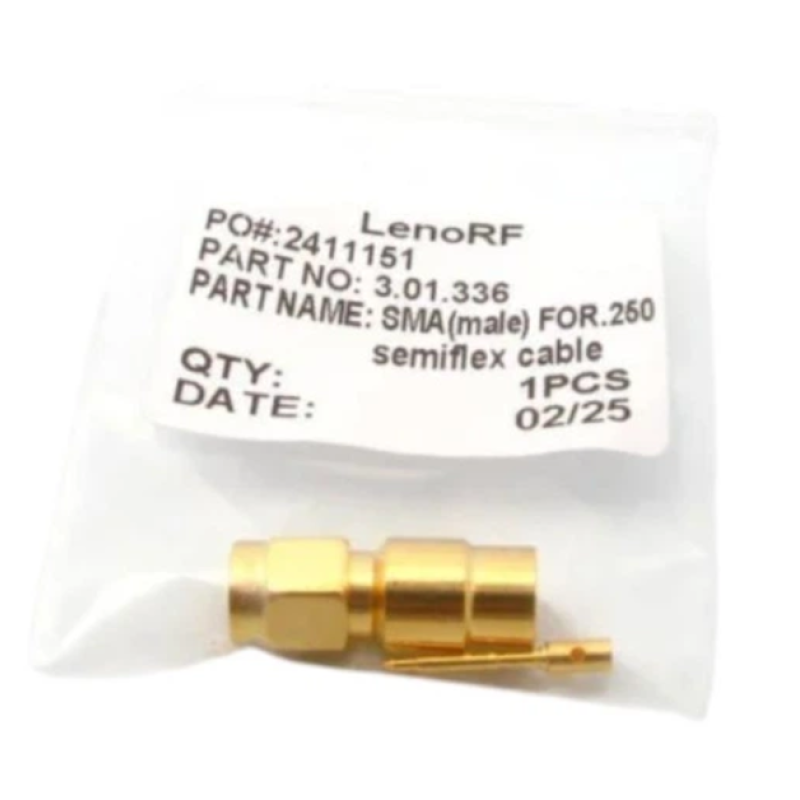 3.01.336 - SMA (male) for RG401 - Конектор SMA(штекер) для коаксіального кабелю RG401, Leno RF (КНР)