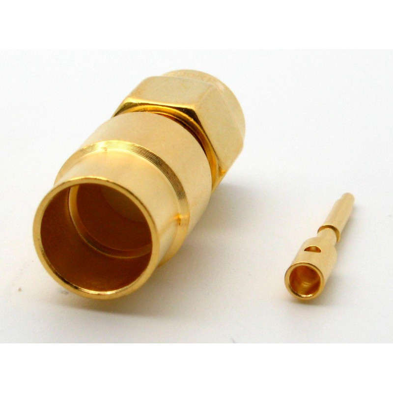 3.01.336 - SMA (male) for RG401 - Конектор SMA(штекер) для коаксіального кабелю RG401, Leno RF (КНР)