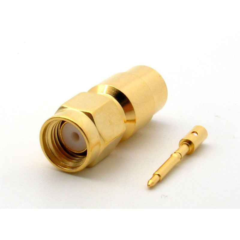 3.01.336 - SMA (male) for RG401 - Конектор SMA(штекер) для коаксіального кабелю RG401, Leno RF (КНР)
