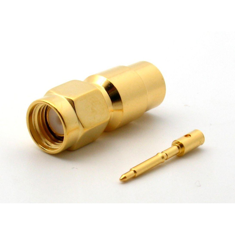 3.01.336 - SMA (male) for RG401 - Конектор SMA(штекер) для коаксіального кабелю RG401, Leno RF (КНР)