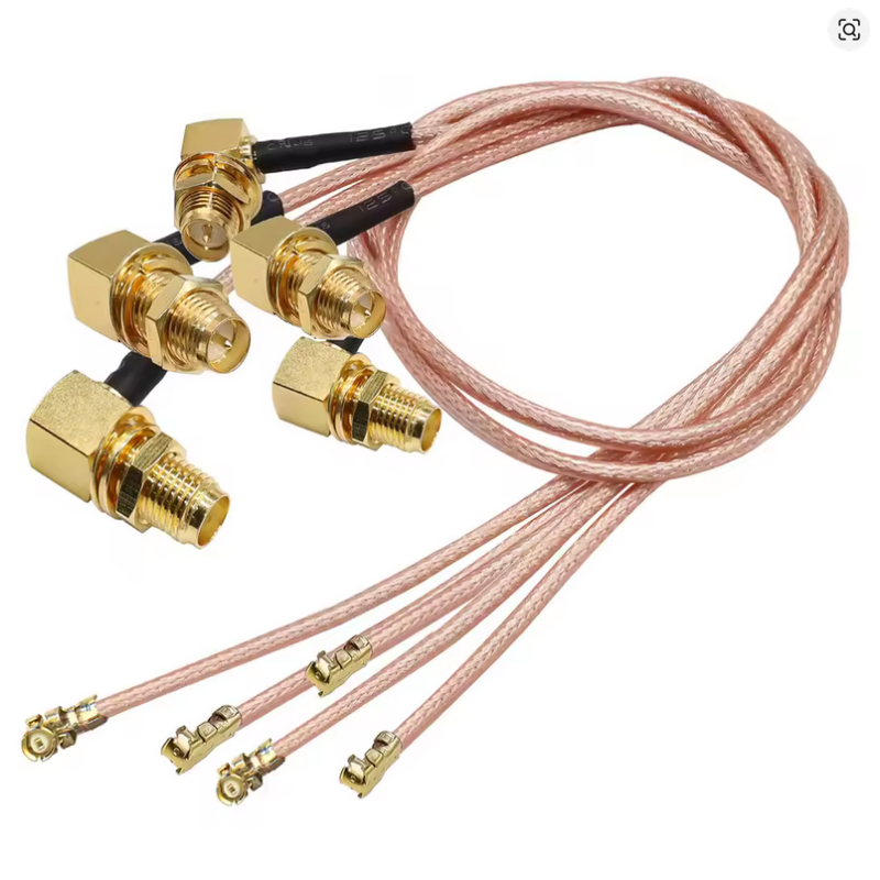 Переходной коаксиальный кабель джампер IPX Cable RG178 U.FL-R-SMA угловое гнездо 15см