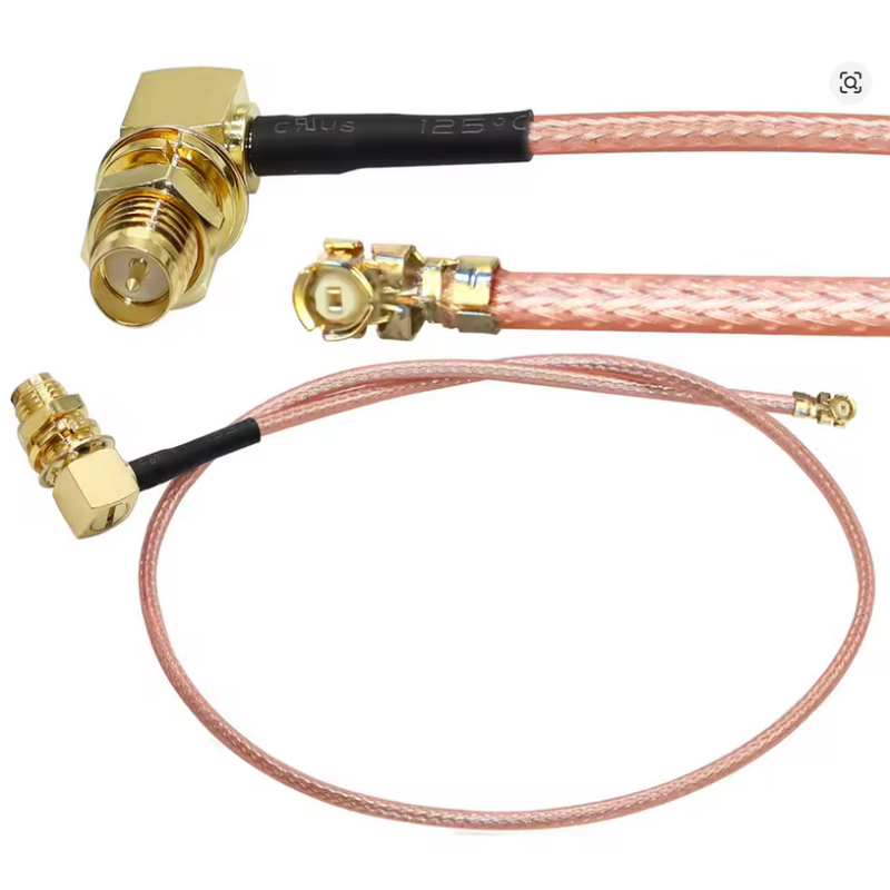 Переходной коаксиальный кабель джампер IPX Cable RG178 U.FL-R-SMA угловое гнездо 15см