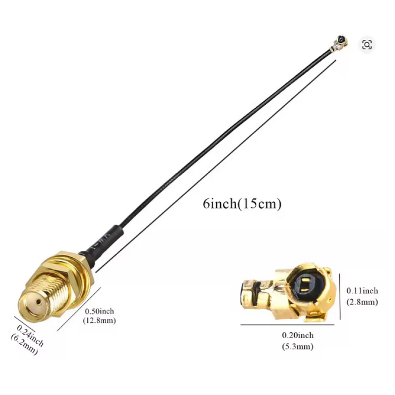Переходной коаксиальный кабель 1.13мм джампер IPX Cable U.FL-SMA гнездо 15см