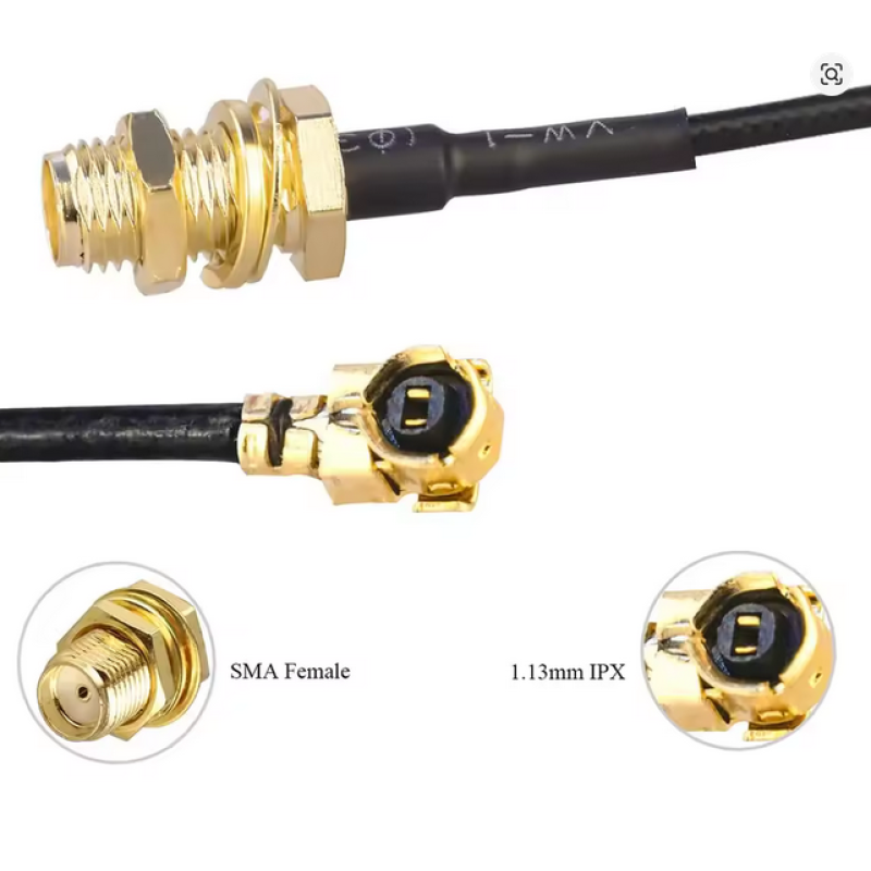 Переходной коаксиальный кабель 1.13мм джампер IPX Cable U.FL-SMA гнездо 15см