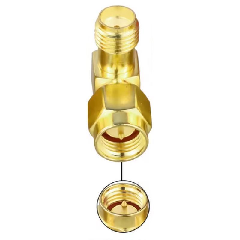 Прохідний кутовий адаптер SMA, штекер-гніздо