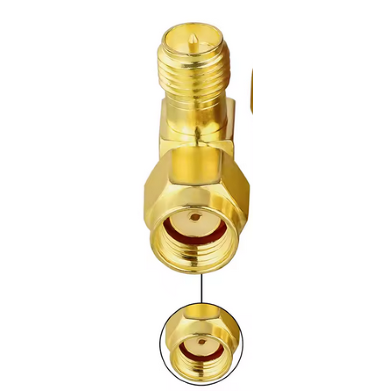 Проходной угловой адаптер RP SMA>RP SMA, штекер-гнездо