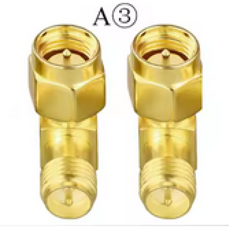 Прохідний кутовий адаптер SMA>RP SMA, штекер-гніздо