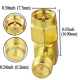 Прохідний кутовий адаптер SMA>RP SMA, штекер-гніздо