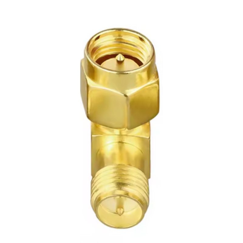 Прохідний кутовий адаптер SMA>RP SMA, штекер-гніздо