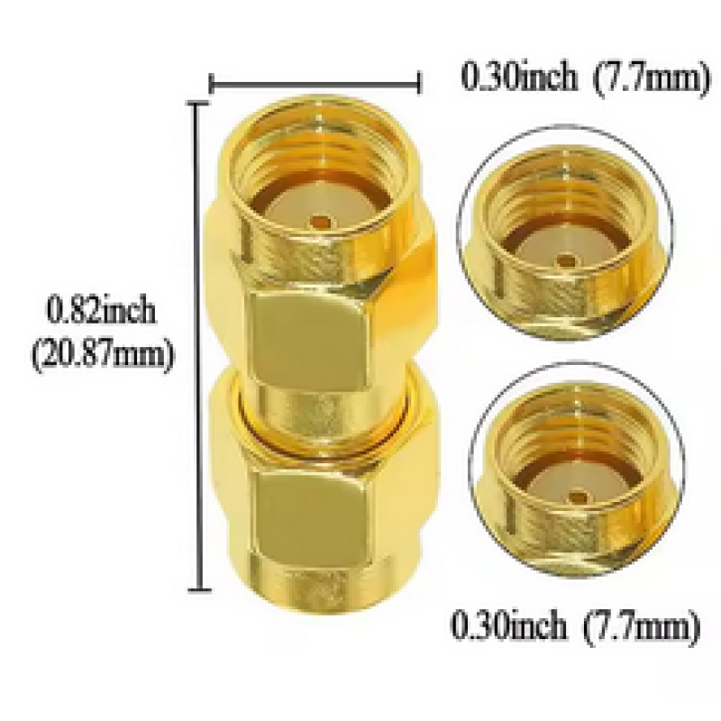 Прохідний адаптер RP SMA, компактний, штекер-штекер