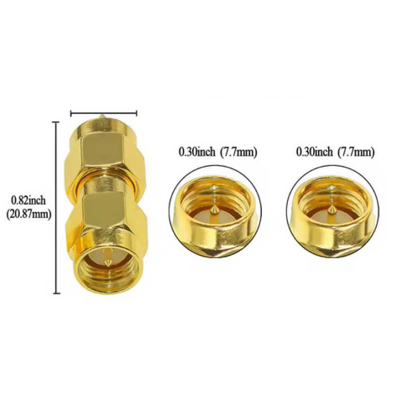 Прохідний адаптер SMA, компактний, штекер-штекер