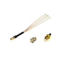 Перехідний Y-подібний коаксіальный кабель джампер IPX Cable RG178 5xU.FL-SMA гніздо 15см