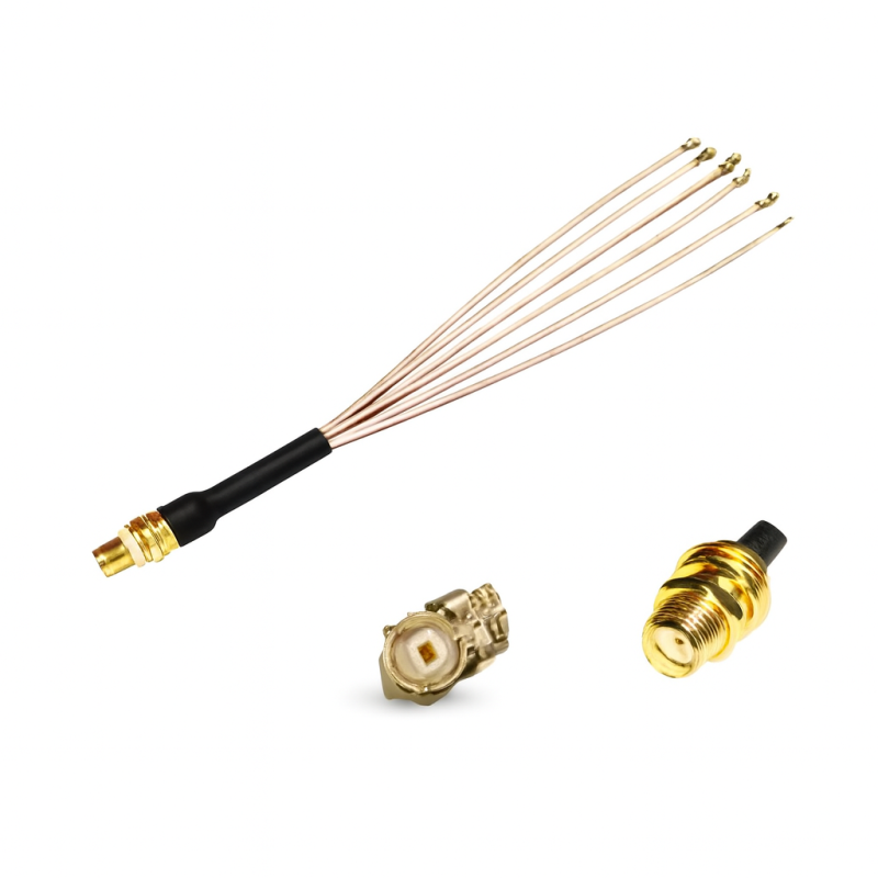 Перехідний Y-подібний коаксіальный кабель джампер IPX Cable RG178 6xU.FL-SMA гніздо 15см