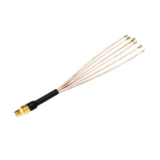 Переходной Y-образный коаксиальный кабель джампер IPX Cable RG178 6xU.FL-SMA гнездо 15см